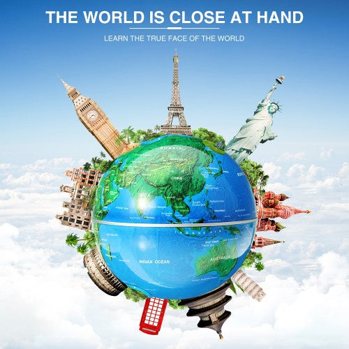 Magnetic Floating World Globe with LED Light, C Shape Anti Gravity Magnetic Levitation Decor for Deks, Office, Home Magnetic Floating World Globe with LED Light, C Shape Anti Gravity Magnetic Levitation Decor for Deks, Office, Home